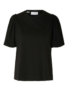Penelope 2/4 Ruffle Tee Noos - Black