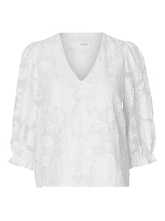 Cathi-Sadie 3/4 Top FF - Bright White