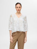 Cathi-Sadie 3/4 Top FF - Bright White