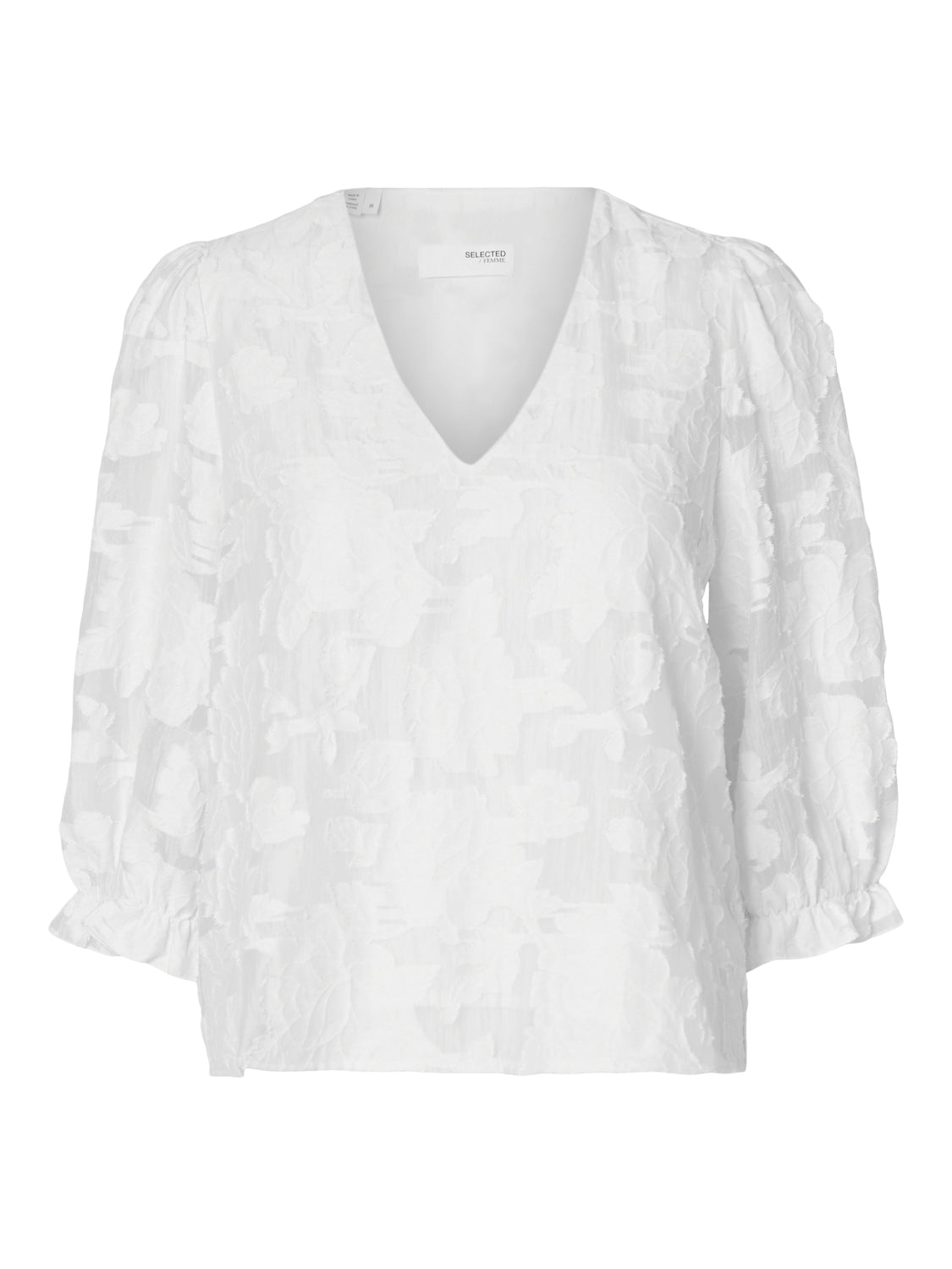 Cathi-Sadie 3/4 Top FF - Bright White