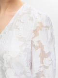 Cathi-Sadie 3/4 Top FF - Bright White