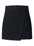 Lelou Hw Mini Skirt - Dark Grey Herringbone