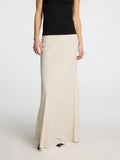 Selected Femme Viva-Lena HW Ankle Skirt - Sandshell