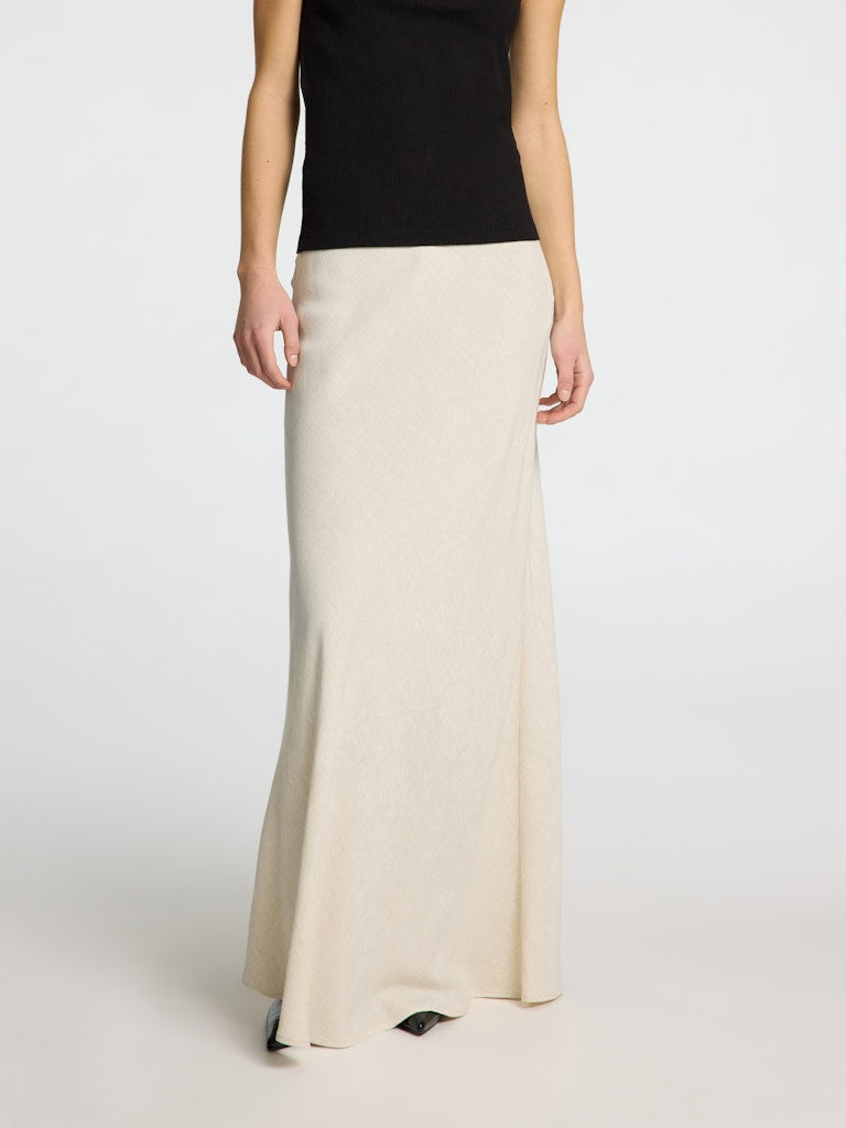 Selected Femme Viva-Lena HW Ankle Skirt - Sandshell