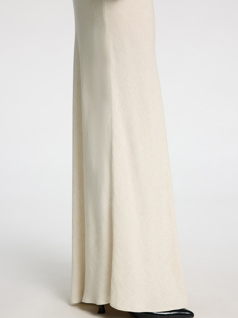 Selected Femme Viva-Lena HW Ankle Skirt - Sandshell
