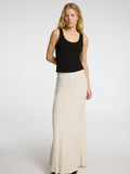 Selected Femme Viva-Lena HW Ankle Skirt - Sandshell
