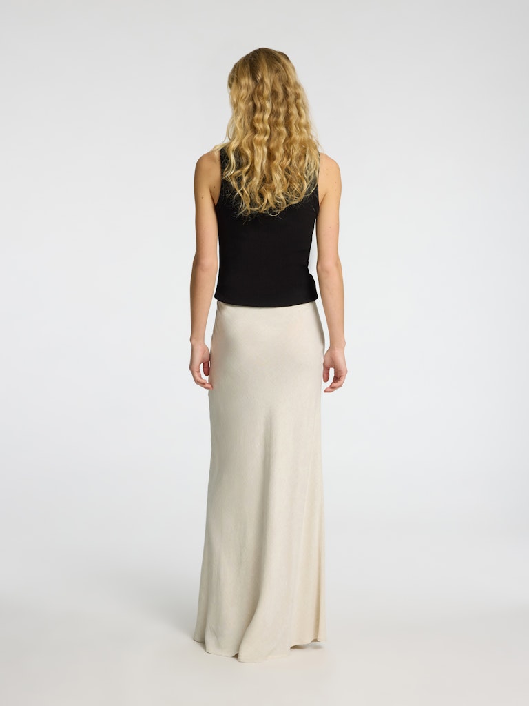 Selected Femme Viva-Lena HW Ankle Skirt - Sandshell