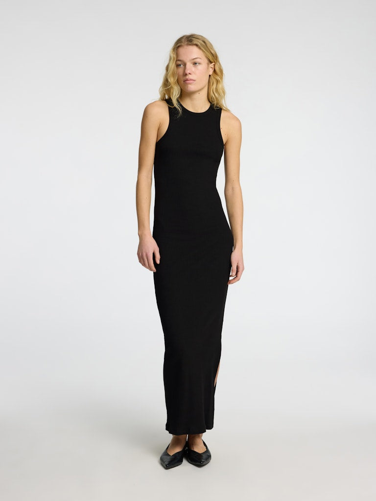 Anna Sl Ankle Tank Dress - Svart