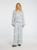 Baela Ls Aop V-Neck Top B - Birch Aop