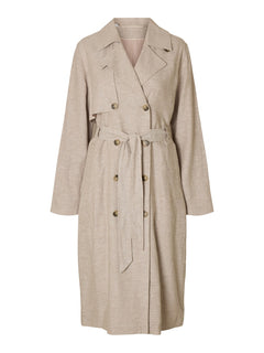 Jada Linen Trenchcoat - Nomad Melage