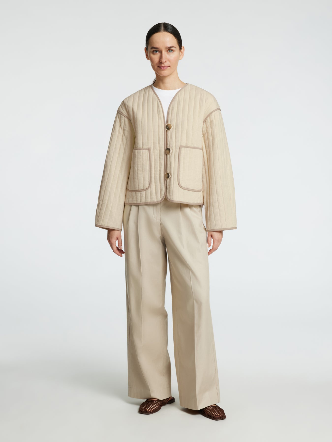 Linn quiltad jacka - Birch
