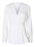 Naja Ls Fitted Buttoned Shirt - Bright White