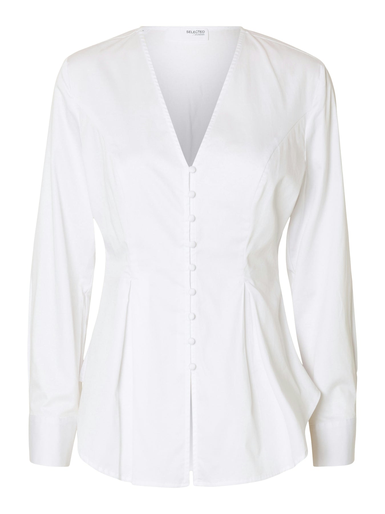 Naja Ls Fitted Buttoned Shirt - Bright White