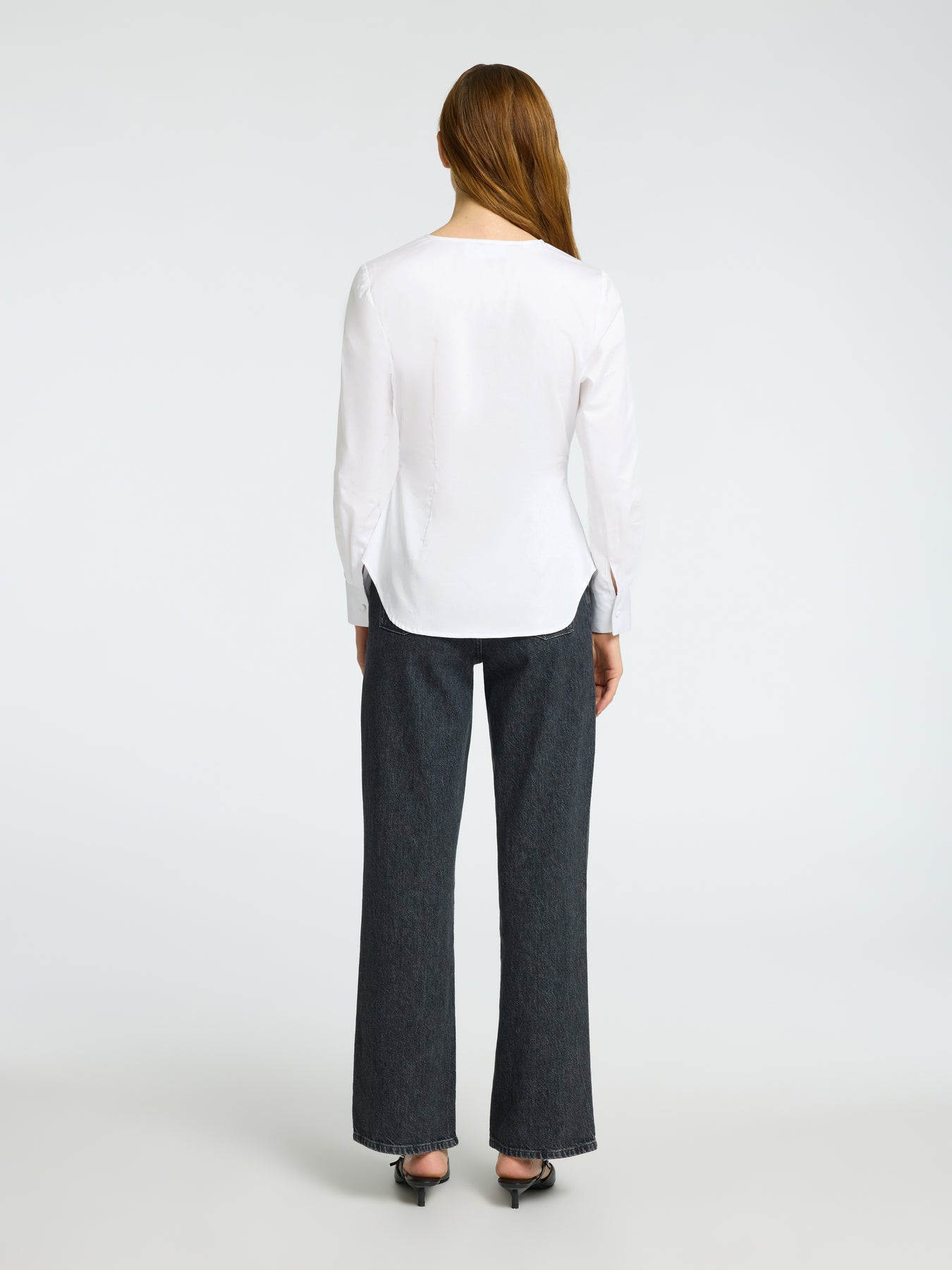 Naja Ls Fitted Buttoned Shirt - Bright White