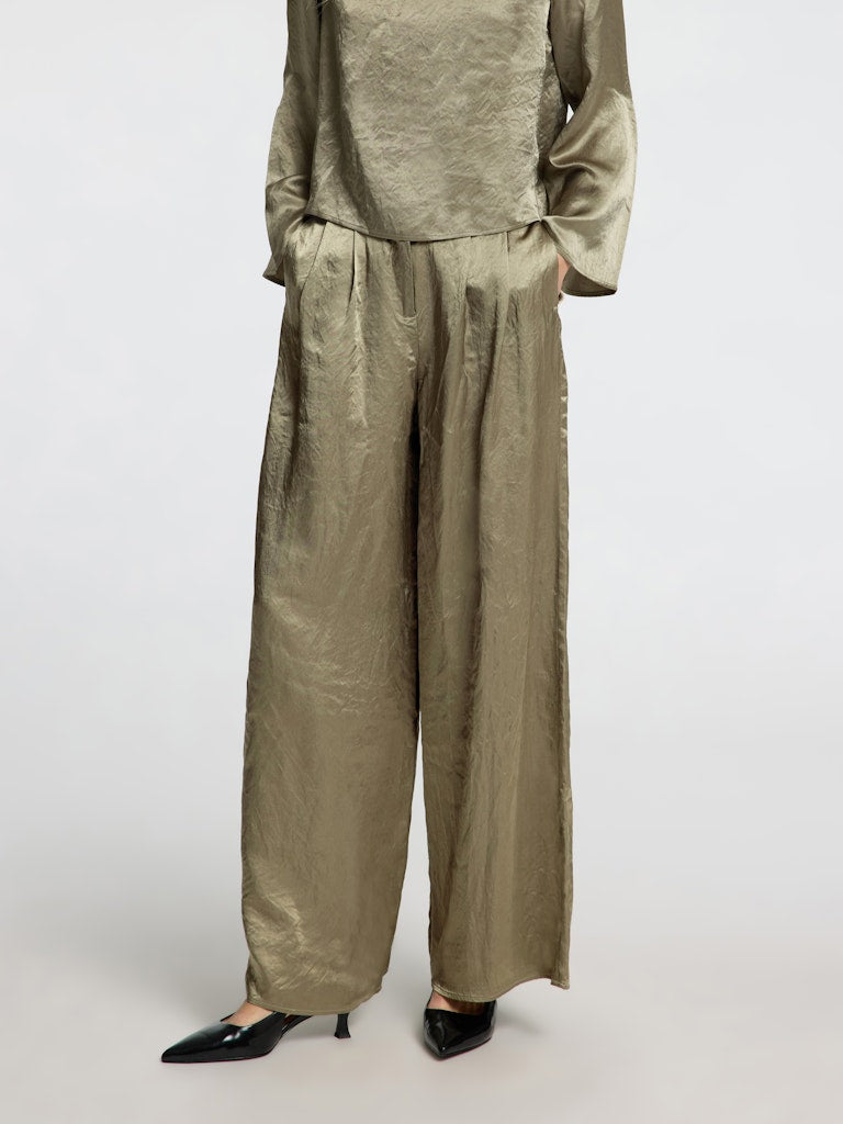 Selected Femme Selene HW Wide Pant - Vetiver