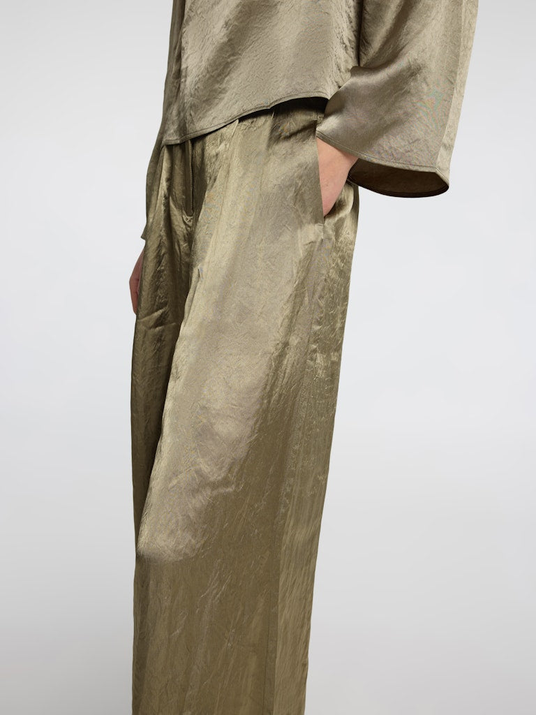 Selected Femme Selene HW Wide Pant - Vetiver