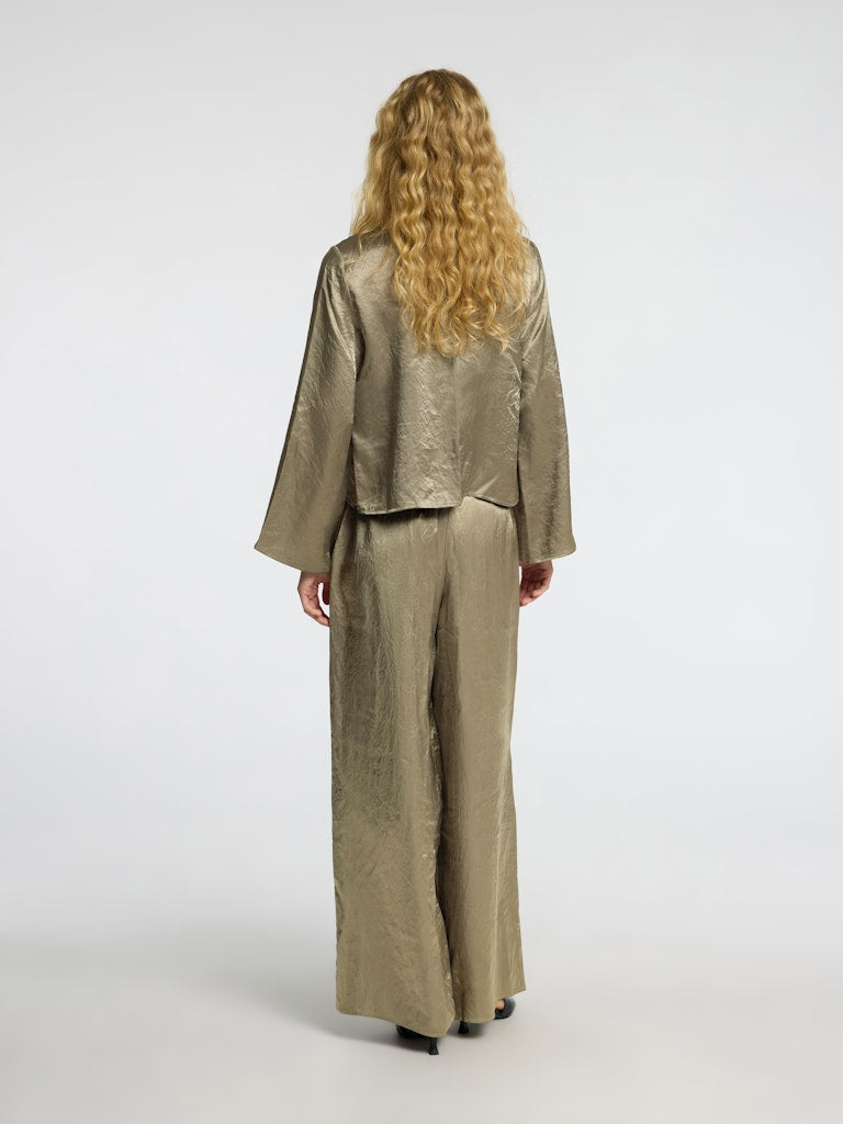 Selected Femme Selene HW Wide Pant - Vetiver
