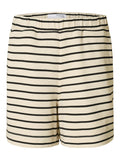 Elise Hw Striped Shorts - Black Birch
