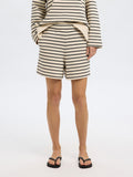 Elise Hw Striped Shorts - Black Birch