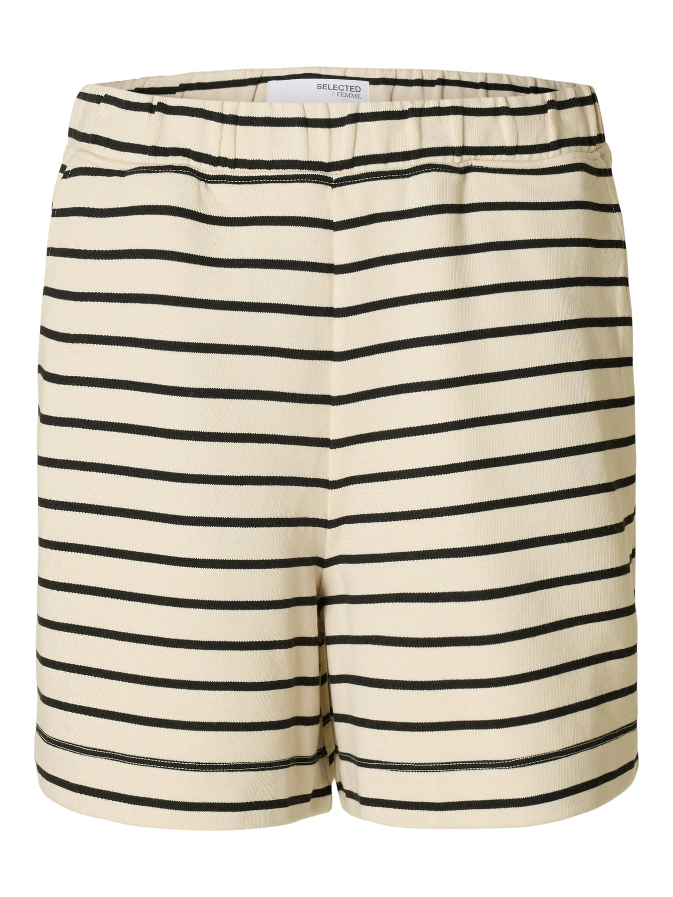 Elise Hw Striped Shorts - Black Birch