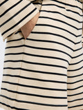 Elise Hw Striped Shorts - Black Birch