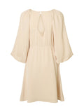 Laurina 3/4 Short Open Back Dress B - Sandshell