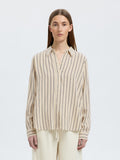 Viva Ls Striped Sun Shirt - Sandshell Pin Stripe