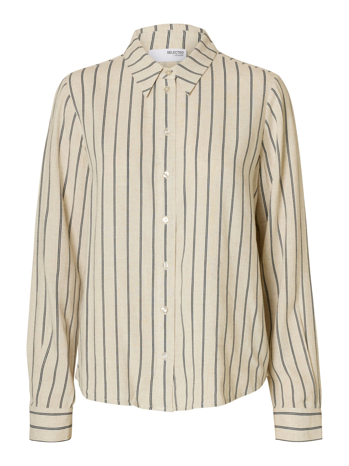 Viva Ls Striped Sun Shirt - Sandshell Pin Stripe