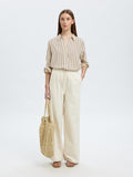 Viva Ls Striped Sun Shirt - Sandshell Pin Stripe