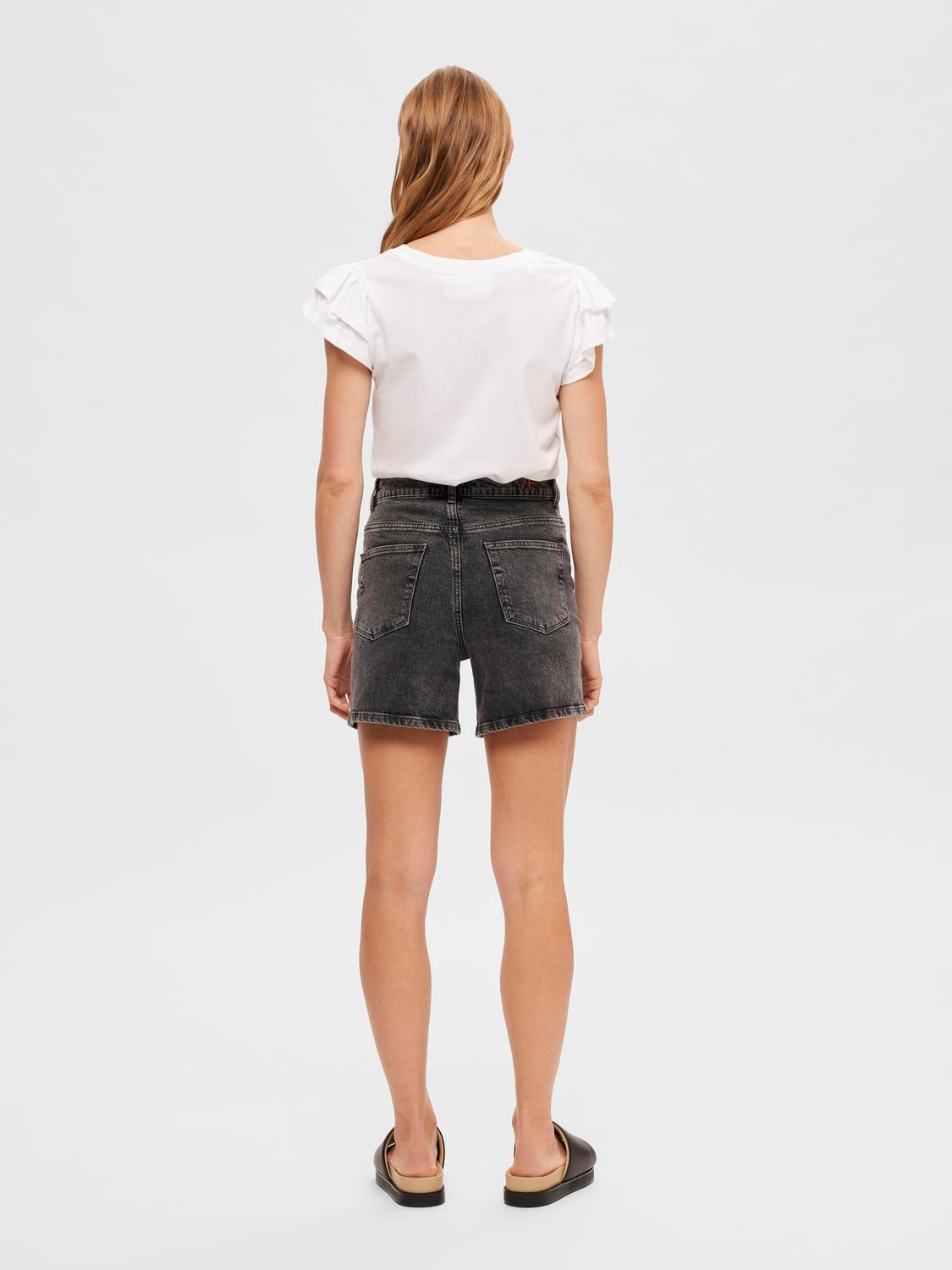 Camila Ss Ruffle Tee - Bright White