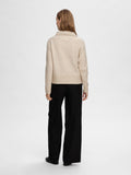 Lulu Mika Half Zip Ls Knit - Birch Melange