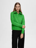Lulu Mika Half Zip Ls Knit - Classic Green Melange