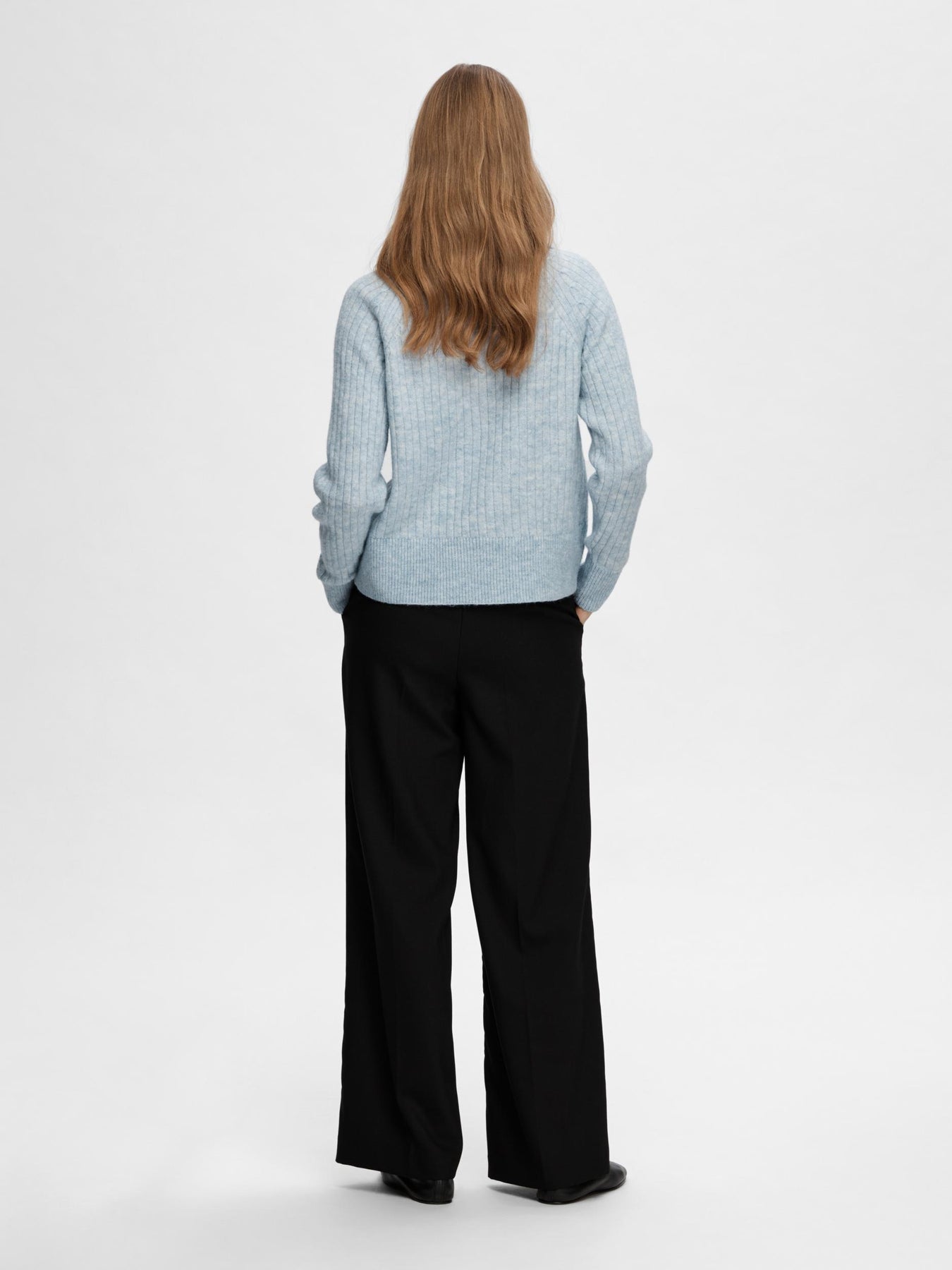 Lulu Mika Half Zip Ls Knit - Cashmere Blue Melange