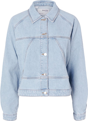 Hazel Ls Denim Jacket - Light Blue Denim