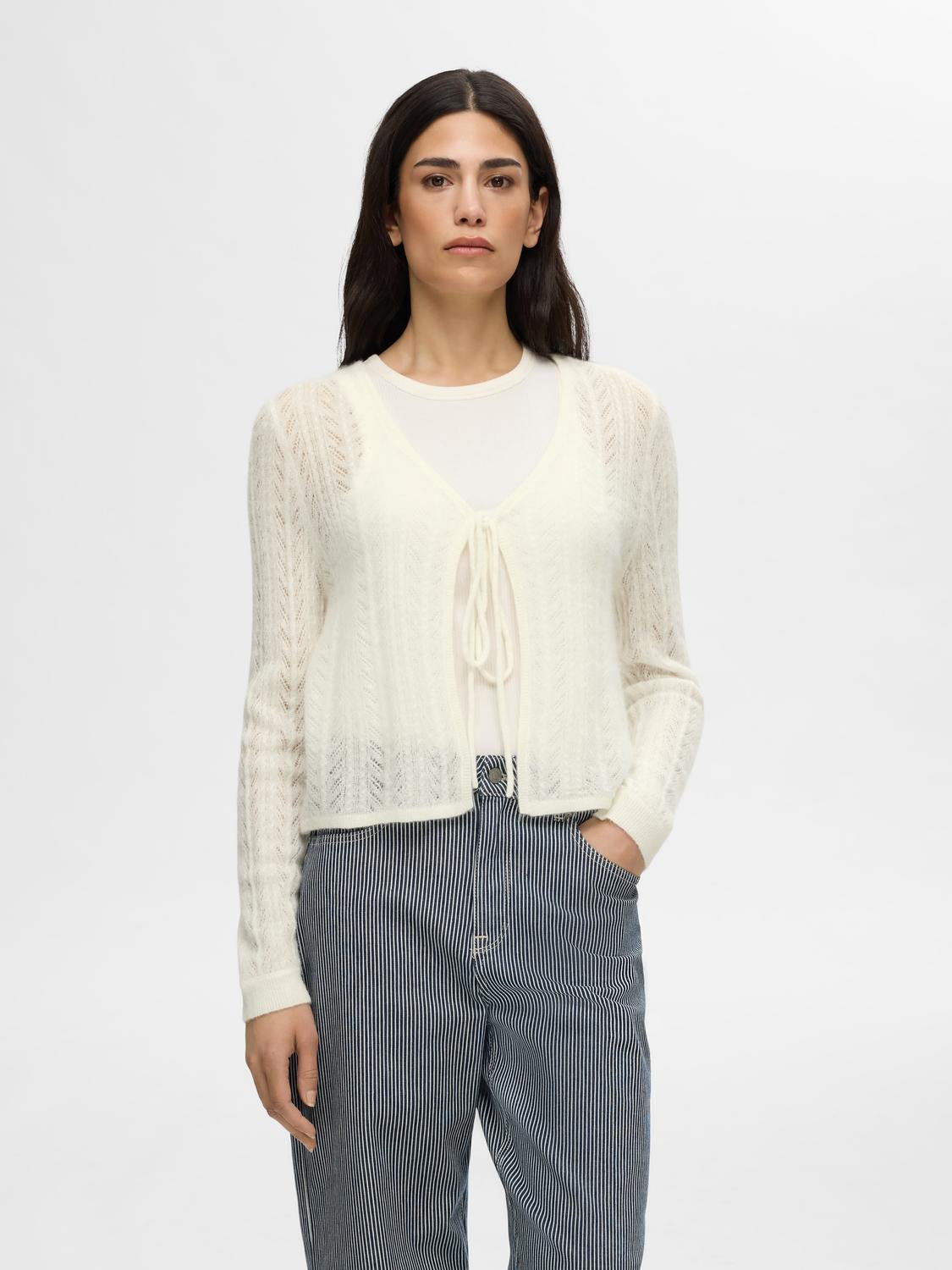 Ria Ls Knit Cardigan - Birch