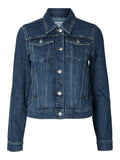 Clair Ls Mid Blue Denim Jacket - Medium Blue Denim