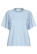 Selected Femme Penelope 2/4 Ruffle Tee - Cashmere Blue