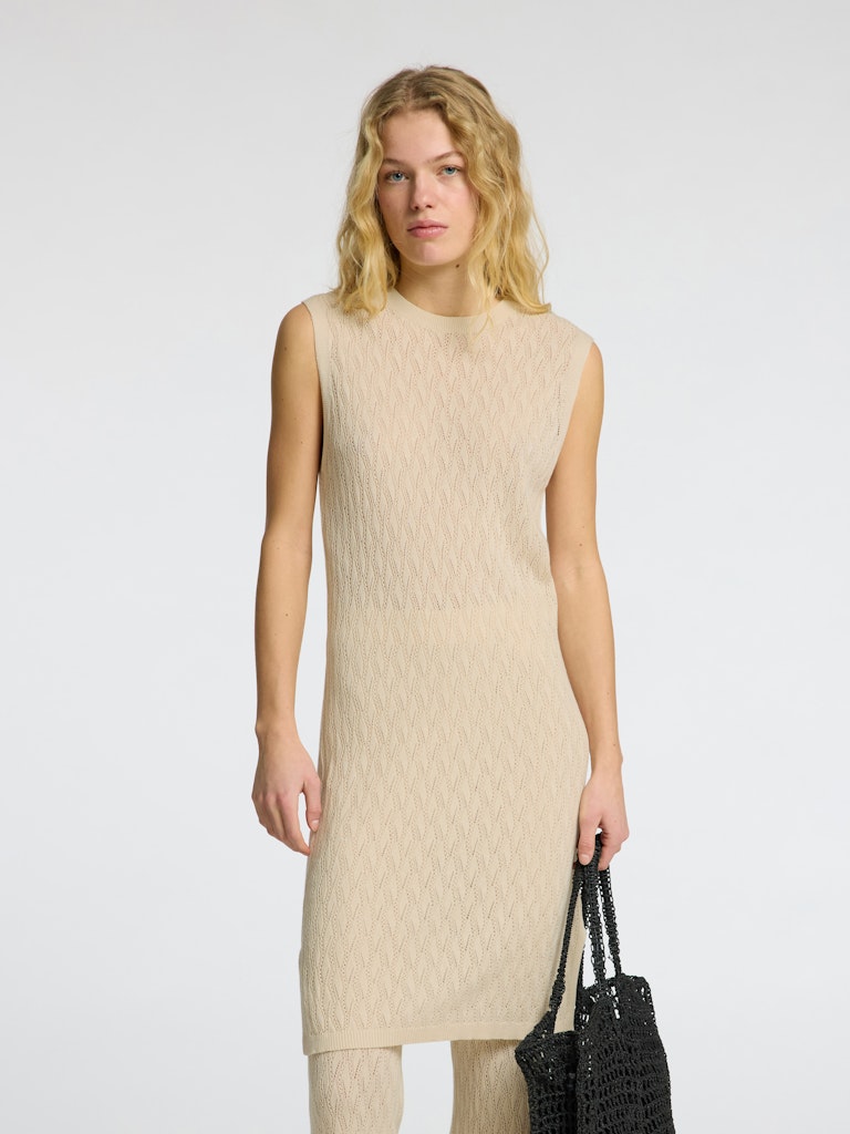 Agny Sl Knit Dress - Birch