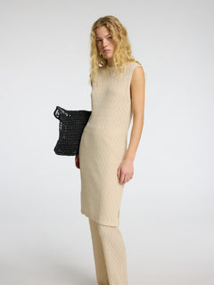 Agny Sl Knit Dress - Birch