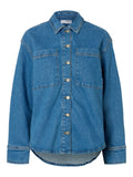 Evelyn Ls Skjorta - Medium Blue Denim