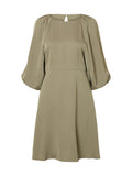 Laurina 3/4 Short Open Back Dress B - Vetiver