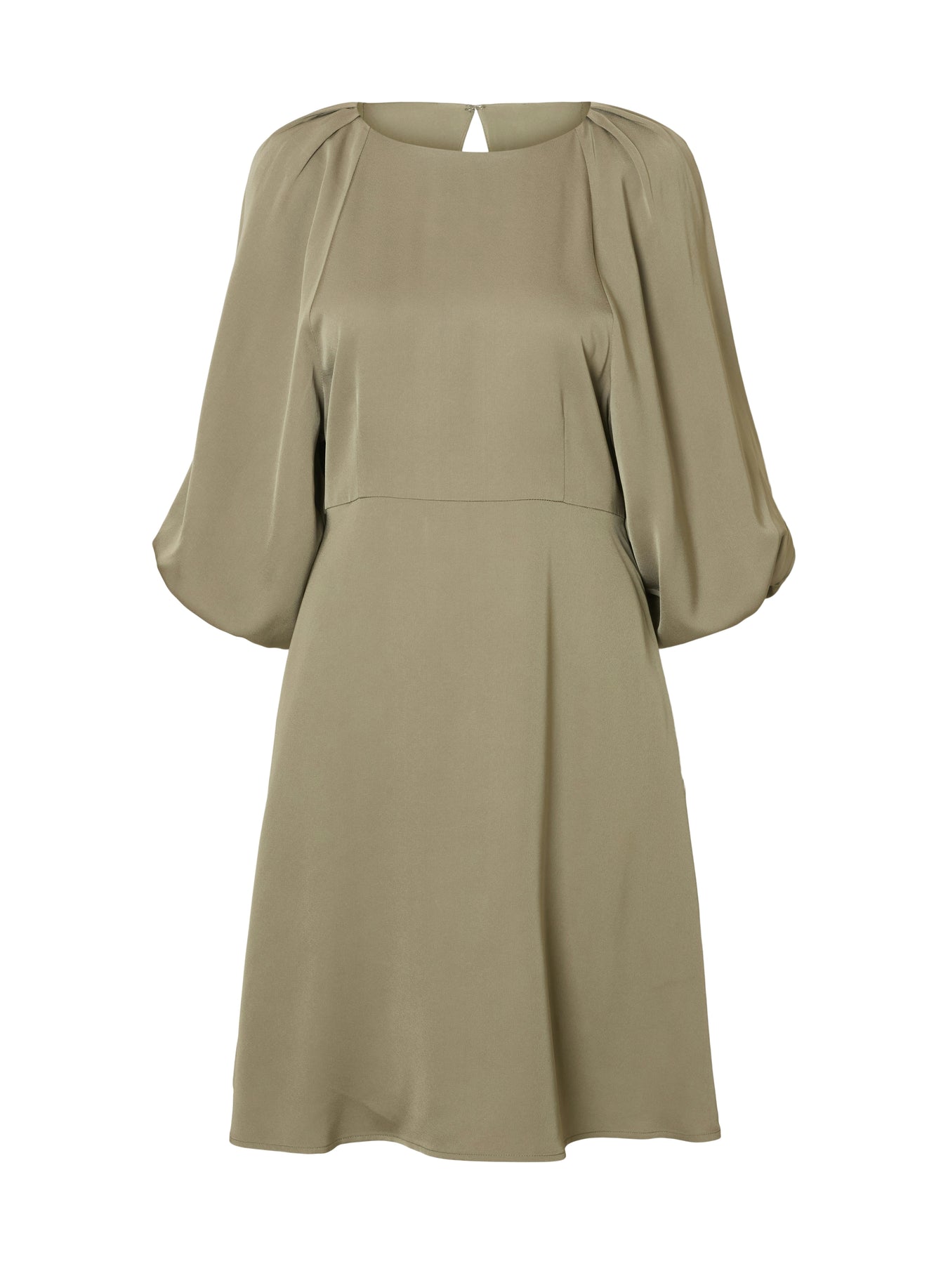 Laurina 3/4 Short Open Back Dress B - Vetiver