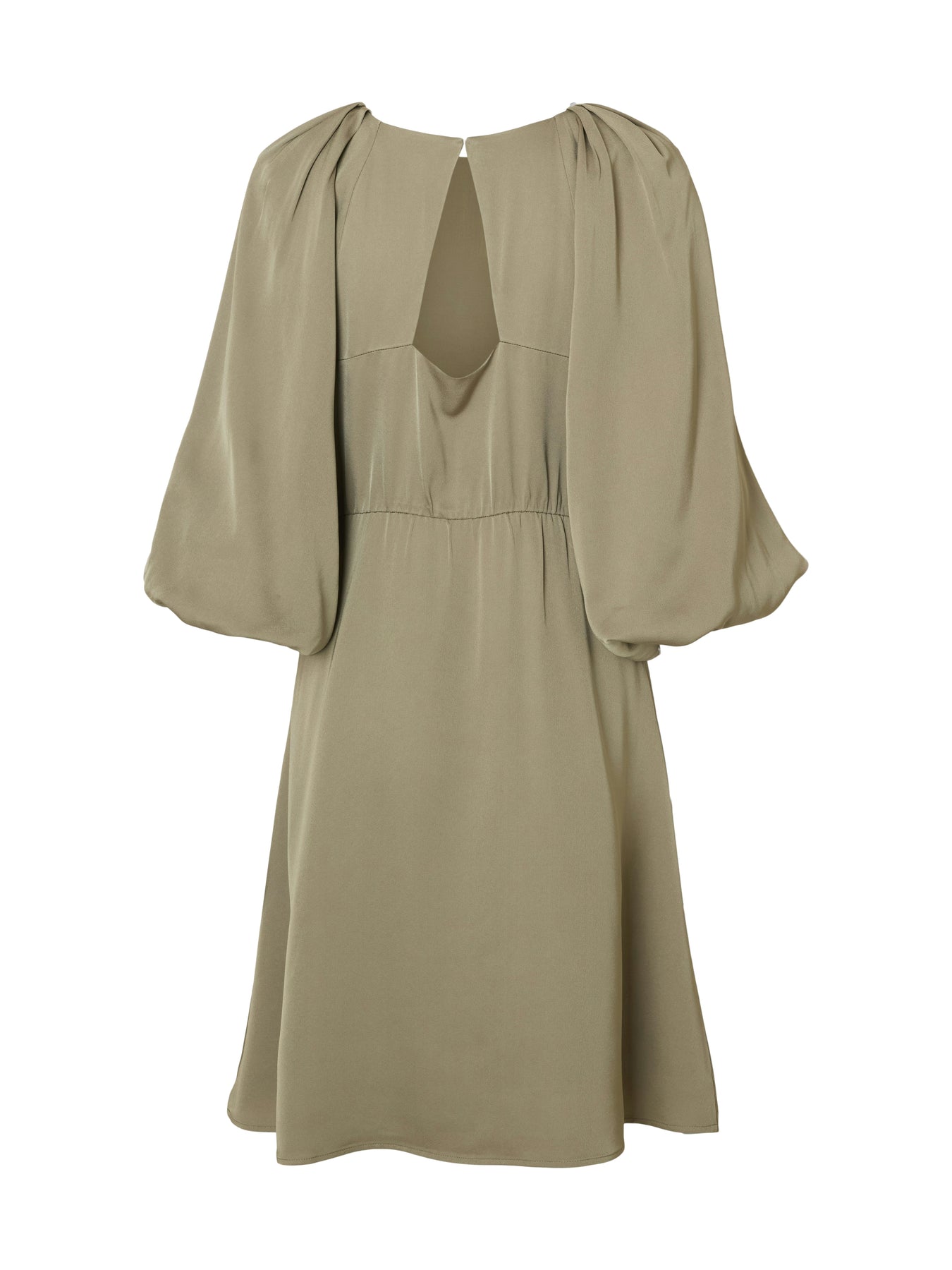 Laurina 3/4 Short Open Back Dress B - Vetiver