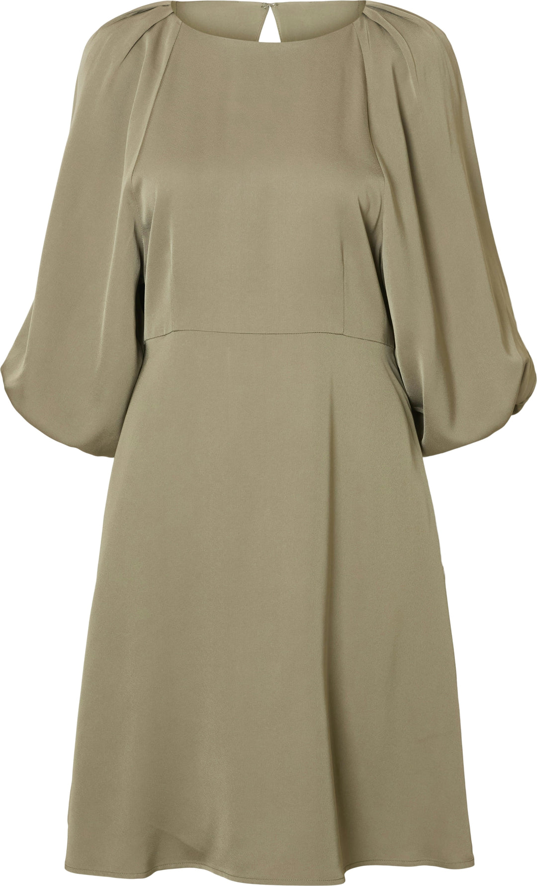 Laurina 3/4 Short Open Back Dress B - Vetiver