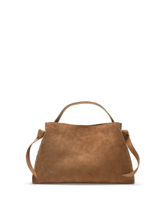 Stella Medium Suede Bag - Tan