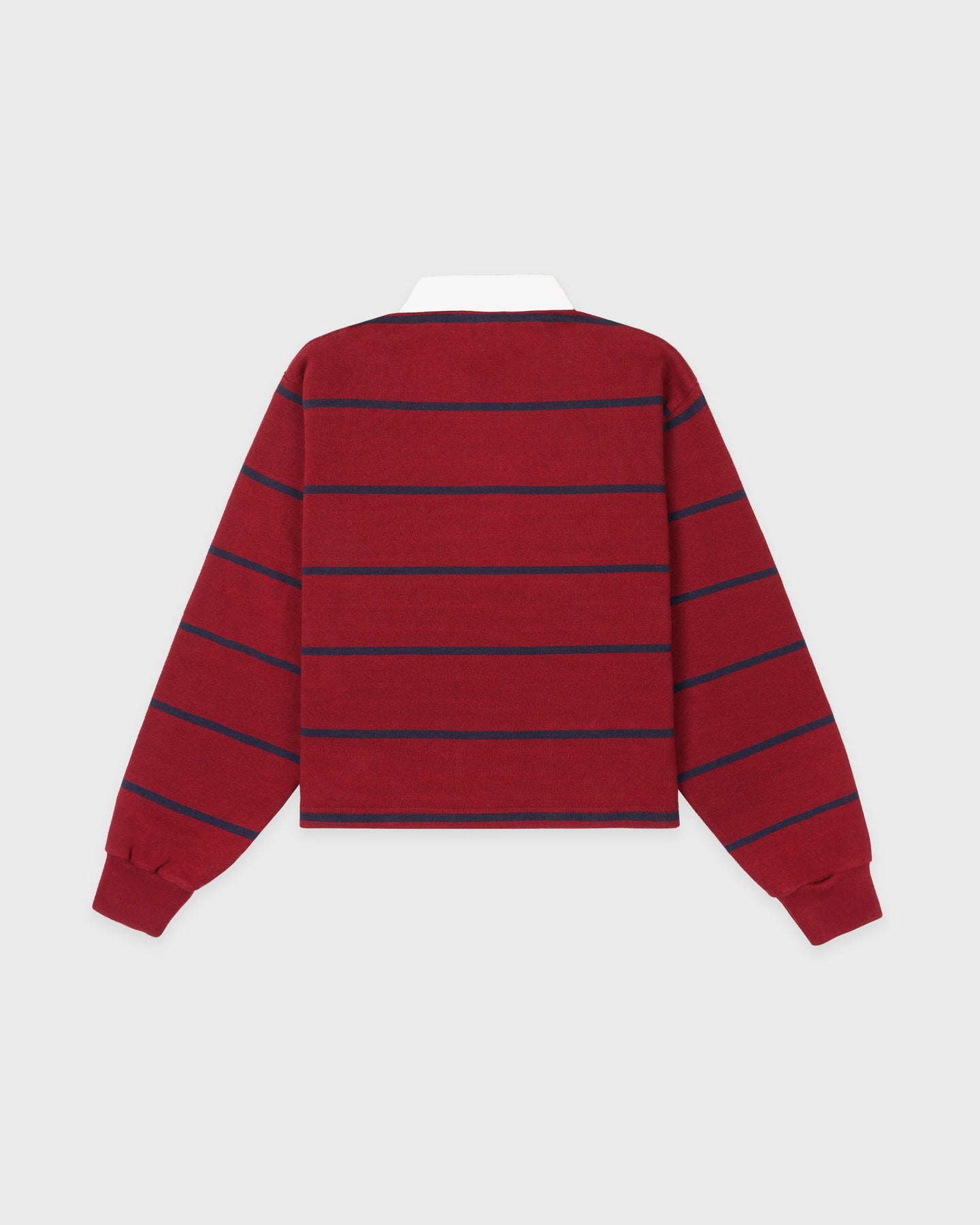 Serif Logo Rugby Polo - Merlot/White/Dark Navy