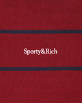 Serif Logo Rugby Polo - Merlot/White/Dark Navy