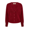 Thora V-Neck Knit Cardigan - Rhythmic Red