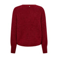Thora V-Neck Knit Cardigan - Rhythmic Red