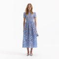 Lily Lace Midi Dress - Blue